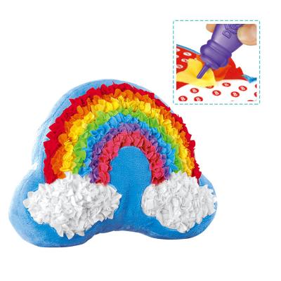 China Rainbow Pillow Stuffed DIY Toy Trending Handmade Toys Punch Needle Rainbow Pillow Stuffed Toy Arts Crafts For Kids Study for sale