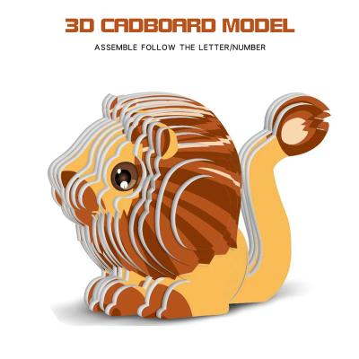 China 3d Cardboard Jigsaw Puzzle Maker 3d Cardboard Animal Puzzle For Kids Creative Dog Pattern Toys for sale