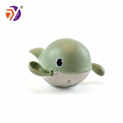 China Eco-friendly Material Baby Bath Toys Cute Cartoon Whale Baby Water Toy Infant Swimming Chain Clockwork Wind Up Toys For Children for sale