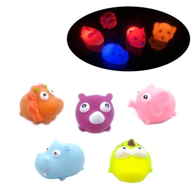 China Toy Rubber Elephant Bath Toys Cognitive Floating Lion Light Up Baby Bath Toy Animal For Kids for sale