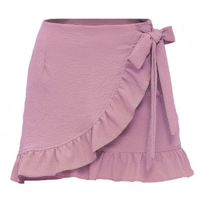 China 2022 Fashion Women's Anti-Static Skirt For Women High Waist Summer Mini Skirt Plus Size Solid Skirt V063 for sale