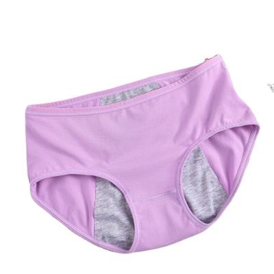 China Hot Selling Antibacterial Plus Size Women's Underwear Women's Cotton 3 Layer Leak Proof Menstrual Period Panties V071-1 for sale