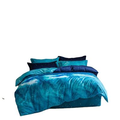 China Home Textile Supply Duvet Cover Star Sky Quilt Cover Viable Pillowcase Three Piece Set Without Sheet V043-1 for sale