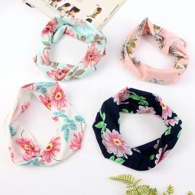 China Popular Women's Printed Sports And Fitness Face Wash Headband Elastic Headband Hair Accessories for sale