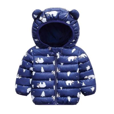 China FREE SAMPLE Anti-wrinkle Baby Boy Girls Winter Coats Striper Jacket Warm Soft Cotton Padded Hooded Coat For Newborn Infant Kids Toddler Outwe for sale