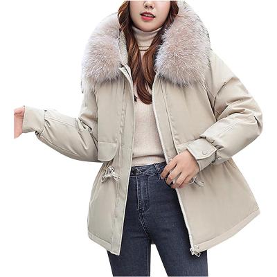 China FREE SAMPLE Anti-wrinkle Women Temperament Long Coat Soft Warm Padded Fleece Female Hooded Outerwear for sale