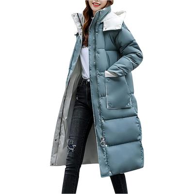 China New Fashion Women's Jackets Anti-wrinkle Soft Warm Padded Coat Female Windproof Hooded Outerwear FREE SAMPLE Long for sale