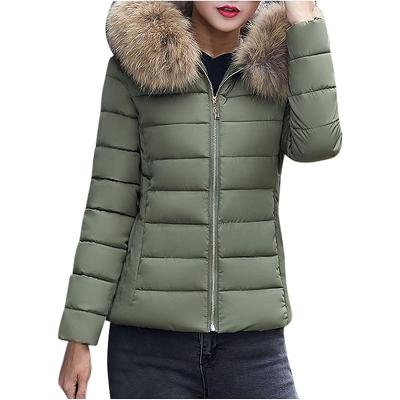 China Anti-Wrinkle Women's Woolen Warm Coat Jacket Thin Padded Female Hooded Padded Casual Windproof Outerwear Large FREE SAMPLE for sale