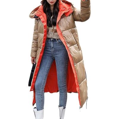 China Free Sample Anti-Wrinkle Long Coat Women's Winter Warm Padded Smooth Padded Coat Super Waterproof Snowsuit Large for sale