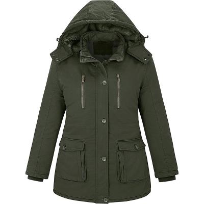 China FREE SAMPLE Anti-wrinkle women's winter plus size thickened padded coat with detachable hooded female windproof outerwear for sale