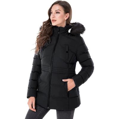 China FREE SAMPLE Anti-wrinkle Women's Winter Warm Coat Thicken Padded Jackets Hood Windproof Padded Outwear Removable for sale