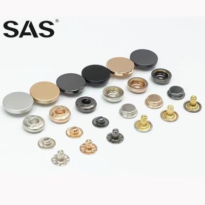 China Best price good quality new design nickel free metal SAS snap fastener brass snap button for clothes jeans for sale