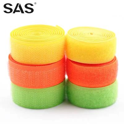 China Best Price Viable Custom Color 10mm 15mm Various Size 20mm SAS Nylon Hook And Loop Fastener Tape for sale