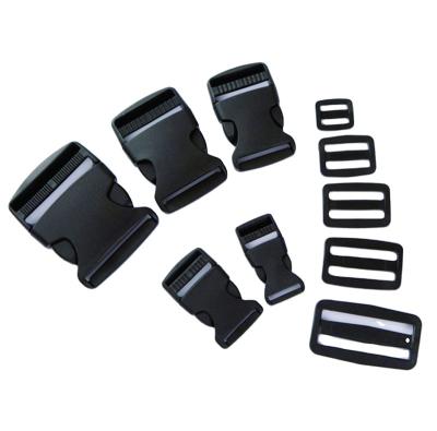 China Safety Plastic Adjustable Black Side Strap Buckle Belt Quick Release Plastic Buckle for sale