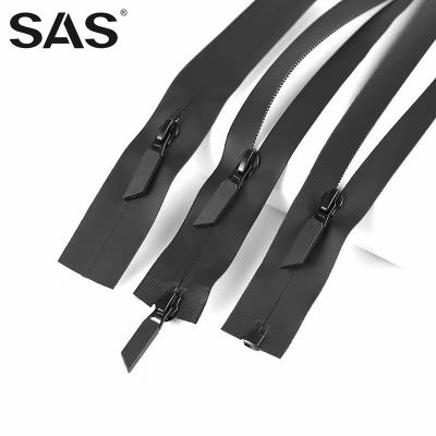 China Automatic Lock SAS Double Slider Custom Design Low Price High Quality Water Resistant Nylon Waterproof Zipper for sale