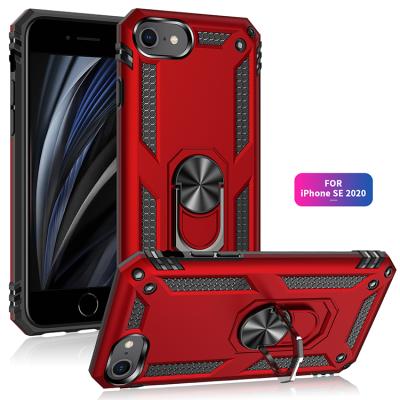 China 360 Magnetic Ring Shockproof PC+TPU Car Holder Phone Case Covers For iPhone SE 2020/7/8 Plus for sale