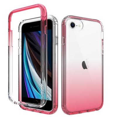 China Shockproof For iPhone 11/11 Pro/11 Pro Max/XS/XR/XS Max/7/8 Plus/SE 2020 gradient Shinny Plastic TPU Phone Case for sale