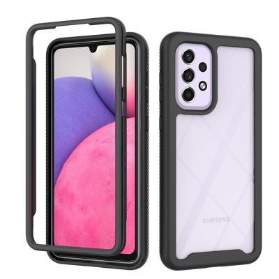 China Shockproof Soft TPU PC Front Frame Cover Case For Sam Galaxy A33 5G Shockproof Transparent Phone Case for sale