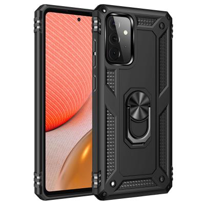 China Luxury Shockproof PC Bumper Mobile Back Cover For Samsung Galaxy A72 5G Kickstand Phone Case for sale