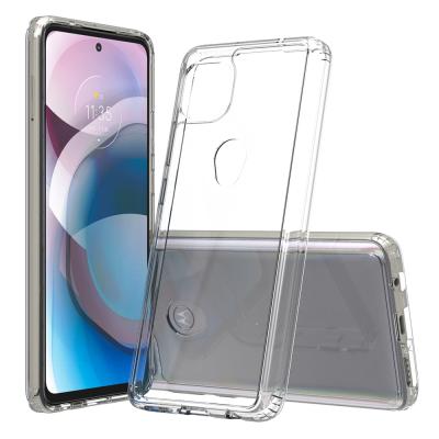 China Shockproof Crystal Transparent Acrylic TPU Mobile Phone Case For Motorola One 5G Ace Back Cover for sale