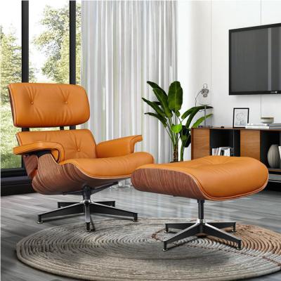 China Foldable Nordic Modern Lounge Chair With Ottoman Accent Chairs For Living Room Gathering for sale