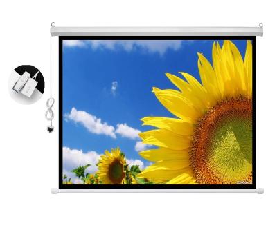 China 4:3 200inch Electric High Quality White Motorized Projector Screen With Series Size for sale