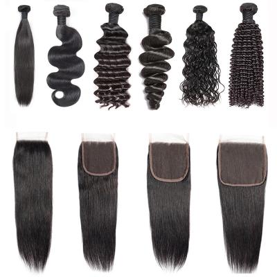 China Brazilian Straight Virgin Human Hair Raw Cambodian Hair With HD Lace Closures, Vietnamese Hair With Closures, Straight Hair With Closure for sale