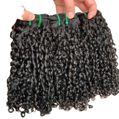 China Big Curl Pixie Curly Human Hair, Pixie Curly Hair, SDD Pixie Curls Vietnamese Double Drawn Pixie Curl Virgin Human Hair pixel curl for sale