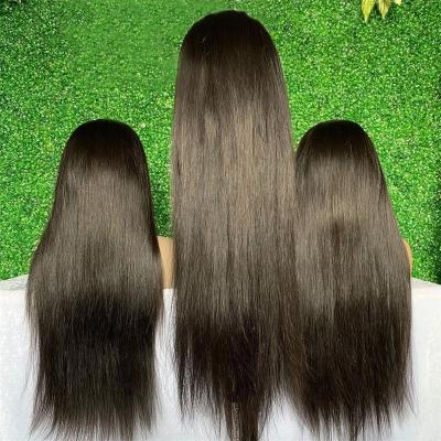 China Body Wave 40 Inch Wig Straight, Original Wigs HD Black Silky Bone Straight Long Hair Wig Vietnamese Raw For Black Women for sale