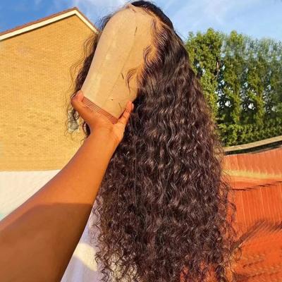 China Brazilian Deep Wave 13X4 Lace Front Human Hair Wigs , HD Lace Frontal Virgin Hair Deep Wave 13x6 Lace Frontal Wigs for sale