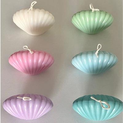 China Handmade Aromatic Wax Party Gift Adorable High Quality Soy Handmade Aromatic Wick Art Shell Cotton Sea Shell Art Novelty Birthdays Decor Scented Candle for sale