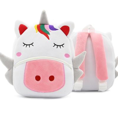 China Lovely Unicorn Backpack For Girls Back Pack Fashion Cartoon Shoulders New Product Baby Plush Children School Soft Cute Animal Zoo Bag for sale