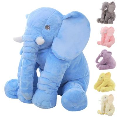 China Wholesale Gray Animal Toy Skin Soft Stuffed Animal Plush Toy 40cm Kawaii Elephant Pillow Stuffed Doll For Baby Kids Sleeping Gift for sale