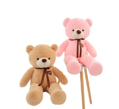 China Custom Cute Animal Doll Plush Toy Soft Pink Teddy Bear Skin 180cm Giant Ribbon Bear Unstuffed Animal Blanket Toy Doll Children Christmas Gift for sale