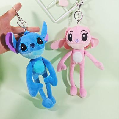 China Custom 17-25cm Bulk Stitch Anime Key Chain Doll Plush Stuffed Pendant Small Key Chain Stuffed Animal Toy for sale