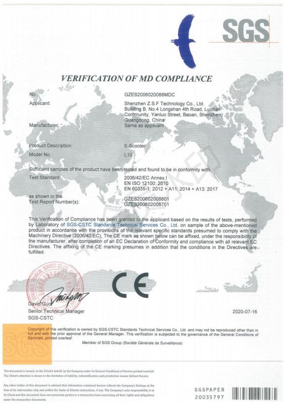 CE - Shenzhen Z.s.f. Technology Co., Ltd.