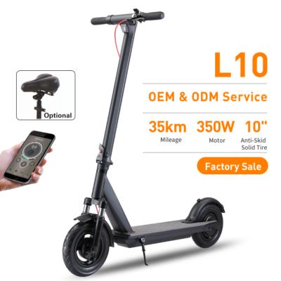 China Shenzhen 10 Inch Mobility Unisex Foldable Eu E Kick 2022 Eec 350w Electric Scooter For Adult for sale