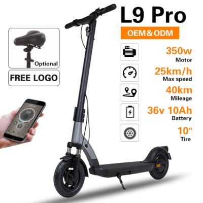 China Unisex Powerful Fast Motor 2 Wheel Kick 350w 10 Inch E Mobility Foldable Adult Electric Scooter for sale