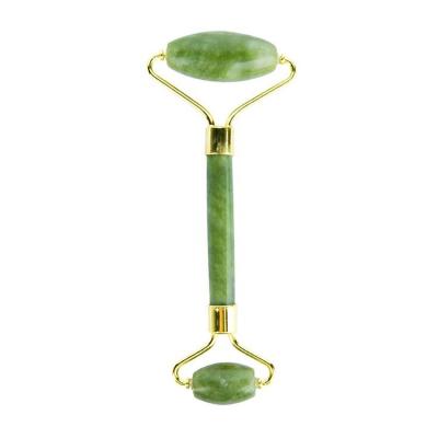 China Jade Roller Face Massage Roller Green High Quality Hand Held Jade Guasha Stone Hot Selling Jade Roller Guasha Set for sale