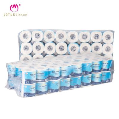 China High Quality Comfortable Custom Biodegradable Soft Bathroom Recycled Soft Core 3ply Toilet Paper Roll Eco-friendly for sale