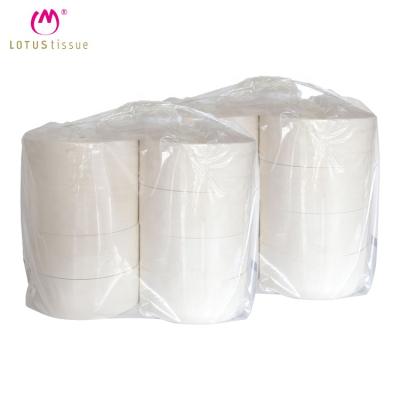 China Best Comfortable Soft Eco-friendly Selling 2 Ply Virgin Soft Disposable Mini Jumbo Roll Facial Tissue 300 Yards for sale