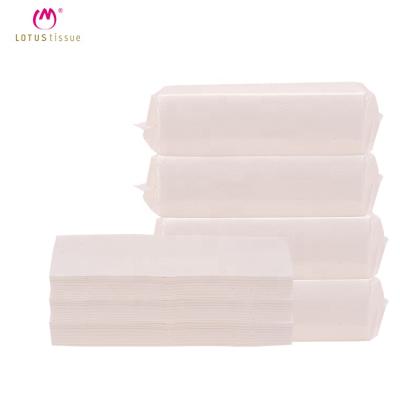 China Eco-friendly Soft Comfortable Pulp Hand Towel Custom Ply Recycled Tissue Paper For Bathroom for sale