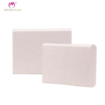 China Eco-friendly soft comfortable blank 200 pulp tissue sheeets hand towel-n 1 ply folded paper bathroom WC paper for sale