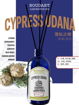 Cina CYPRESS UDANA Reed Diffuser Wholesale OEM Perfume Decorazione domestica bottiglia di vetro naturale olio essenziale aroma bastoncini di rotino in vendita