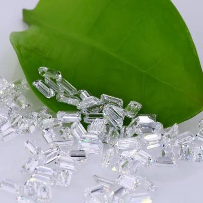 Κίνα 3 Carat Small Size Emerald Cut Vvs Lab Grown Diamond Melee Moissanite for Jewelry προς πώληση