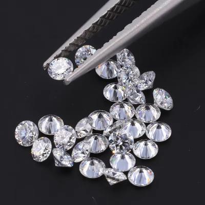 China 0.8-3.3mm Round Brilliant Cut Man Made Diamond Moissanite DEF VVS VS Lab Grown Diamond zu verkaufen