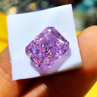 China GRA Roze Mosanite Gem Radiant Cut VVS Loose Smaragd Moissanite Diamanten prinses gesneden moissanite ring roze moissanite Te koop