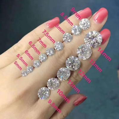 China Stud Ohrringe Moissanite Diamant Herz Prinzessin Asscher Kissen Runde Brillante Schnitt Charles VVS Loose Edelstein zu verkaufen