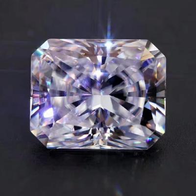 China Vivid Yellow Moissanite Gem Radiant Cut GRA VVS Loose Mosanite Diamond For Gold Ring for sale