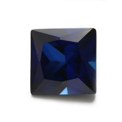 China Gems Synthetic 34# Sapphire Square 1.5x1.5mm-10x10mm Corundum Loose Gemstone For Rings Vvs Moissanite Custom Pendant for sale